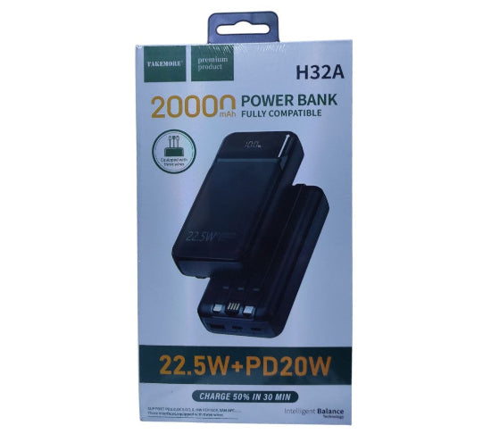 Power bank Takemore 20000Mah 22.5W 5IN1 Super Fast Charging (H32A)