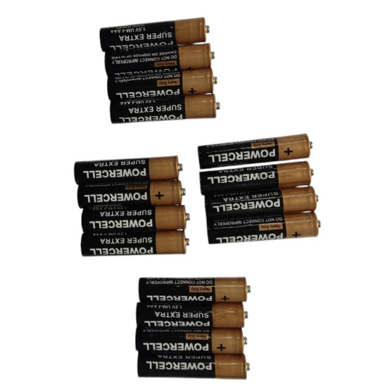 Powercell Super Extra Heavy Duty Zinc AAA Batteries 1.5V 16 pack