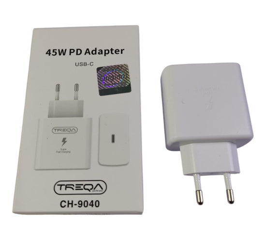 TREQA 45W PD ADAPTER USB-C CH-9040 (White)