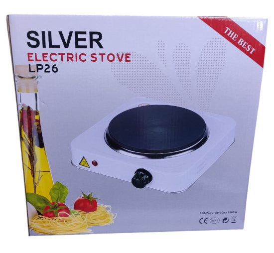 Silver LP26 Enamel Countertop Single Burner White