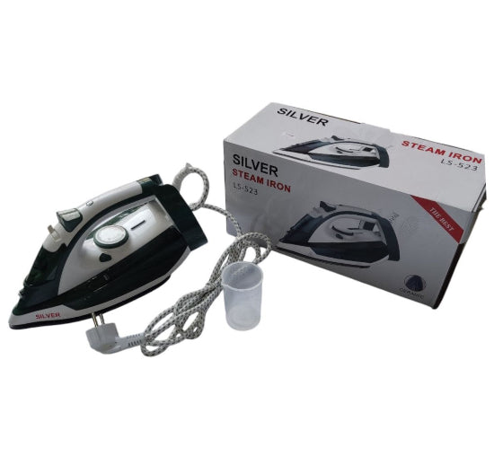 Silver Steam Iron LS-523 with 250ml Water Tank 2200W