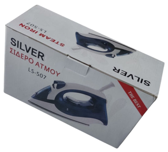 Silver Steam Iron LS-507 with 250ml Water Tank