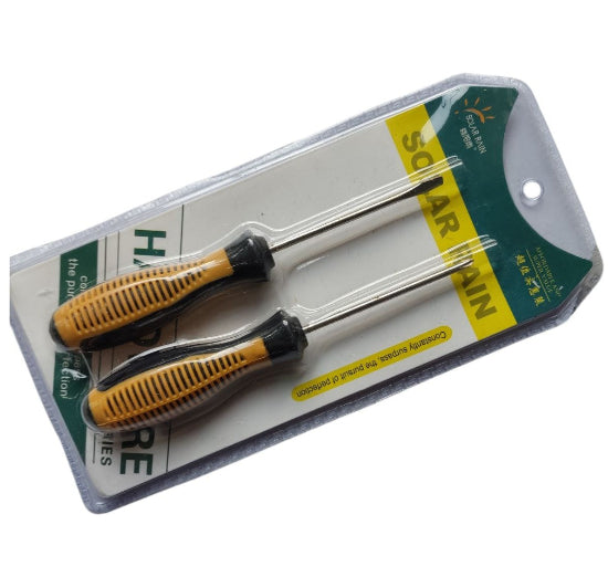 Solar Rain Screwdriver Portable Repair Hand Tools 2Pcs Set Screwdriver