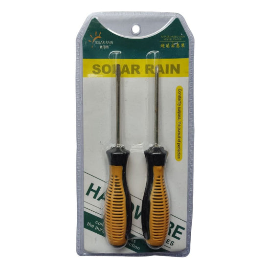 Solar Rain Screwdriver Portable Repair Hand Tools 2Pcs Set Screwdriver