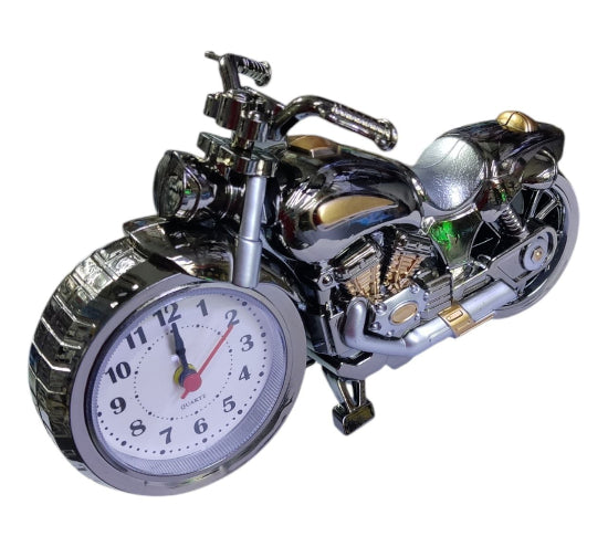 Alarm Clock Motorbike Pattern Desk Clock Creative Home Birthday Gift Cool Clock