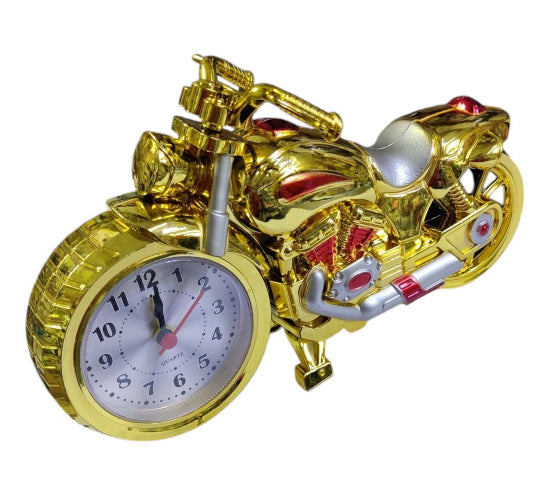 Alarm Clock Motorbike Pattern Desk Clock Creative Home Birthday Gift Cool Clock