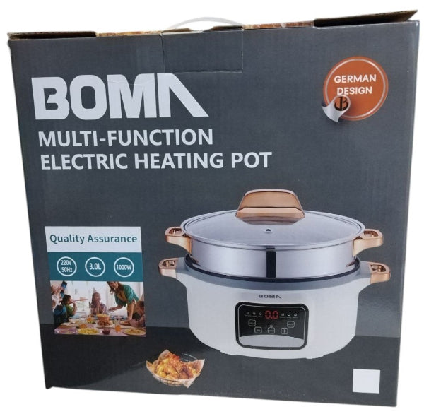 BOMA Multi Function Electric Heating Pot 3L 1000W 26cm 278x194x278mm BM-6503