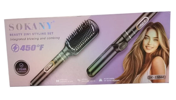 Sokany Beauty 2in1 Styling Set Integrated Blowing And Combing 450'F 60W SK-15044