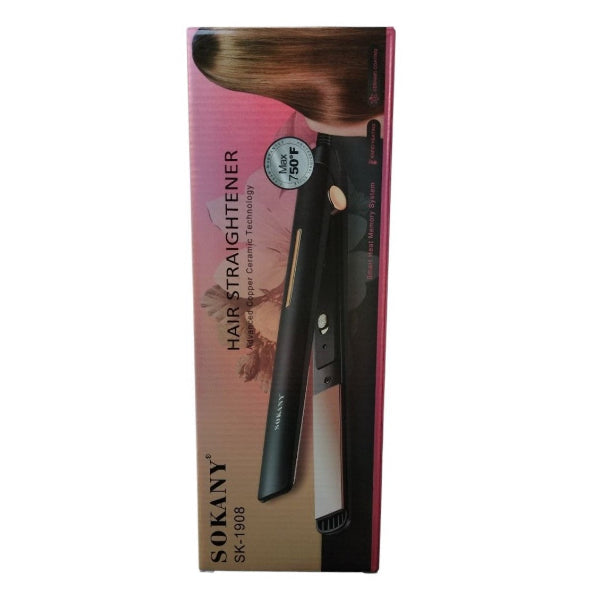 Professional Hair Straightener Sokany 50W 750'F Max SK-1908