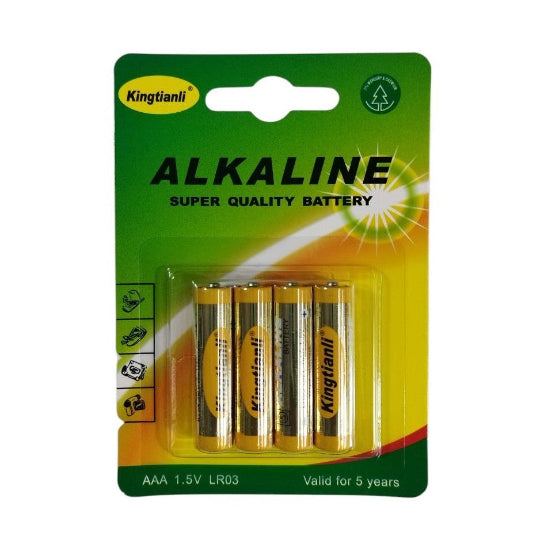 Kingtianli Alkaline Batteries AAA 1.5V 4pcs LR03