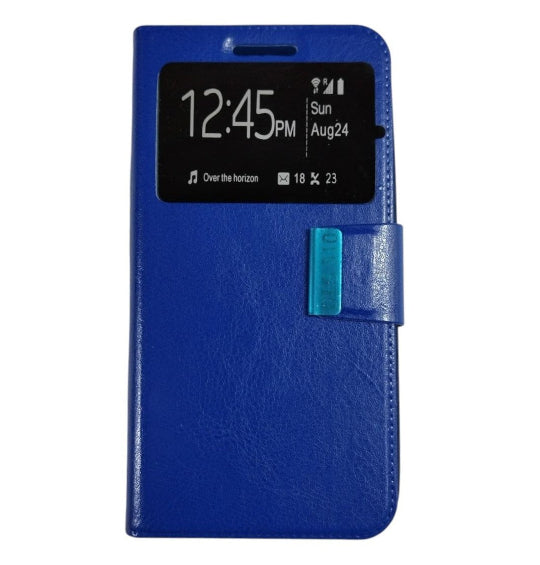 Book Stand Case with Window For HTC DESIRE 510 Blue