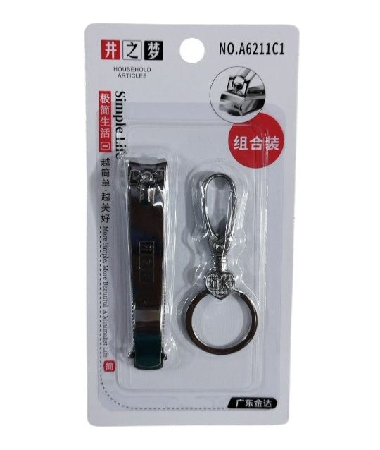 2 IN 1 Nail clipper keychain set A6211C1