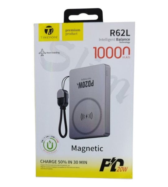 Takemore Mini MagSafe Wireless Power Bank For Iphone & Samsung S series 20W 10000 mAh R62L