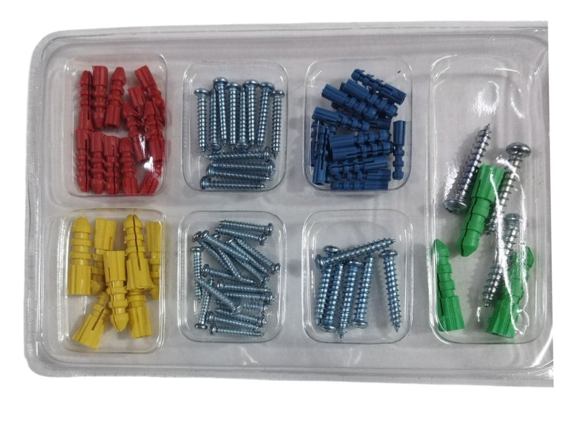 New Assorted Set of wall Plugs & Wall Plugs With Self Tapping Screws