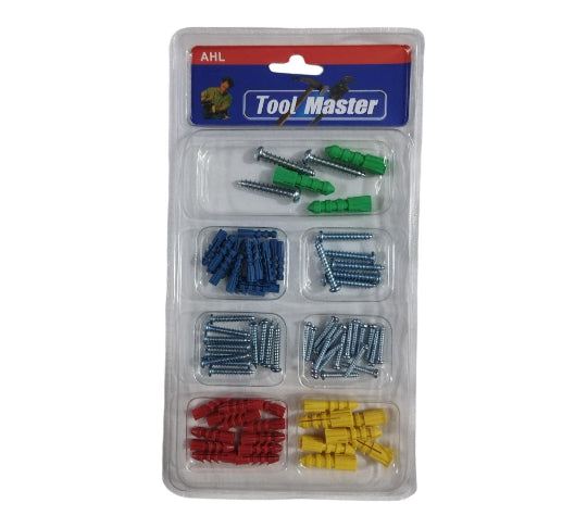 New Assorted Set of wall Plugs & Wall Plugs With Self Tapping Screws
