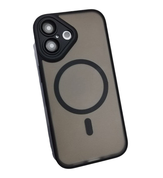 Magsafe Wireless Charge Magnetic Back Cover Case for-Iphone 17 (Black)