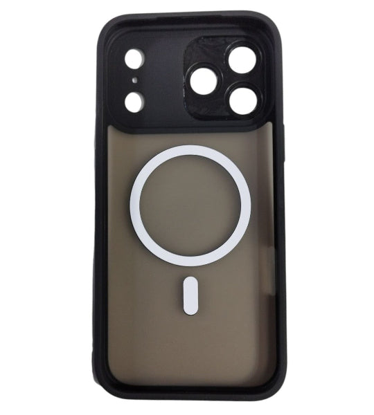 Magsafe Wireless Charge Magnetic Back Cover Case for-Iphone 17 Pro (Black)