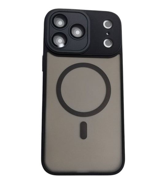 Magsafe Wireless Charge Magnetic Back Cover Case for-Iphone 17 Pro (Black)