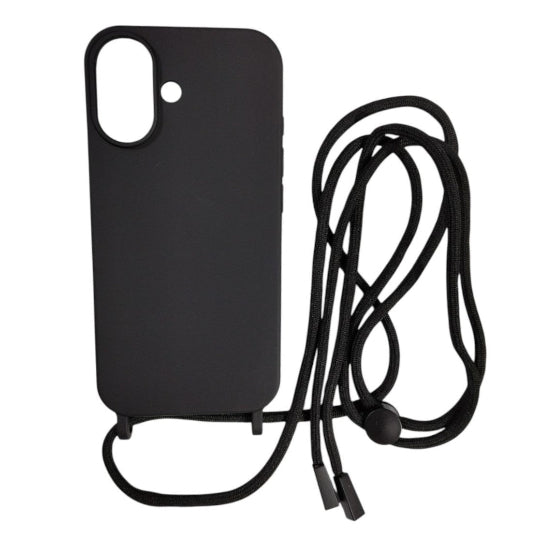 Tpu Silicone Back Cover Case Strap With Cord For iPhone 17