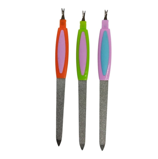 Wei Yi Mei Manicure Tool Set of 3 Metal Nail Files with 2 Sides