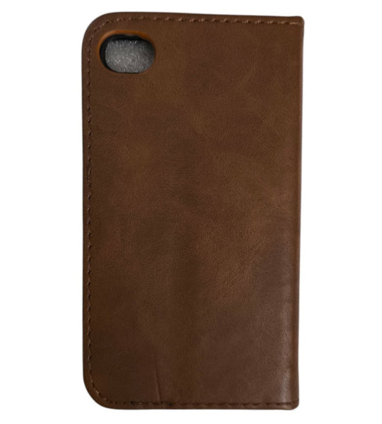 Premium Magnet Book Cover Case For iPhone 4 /4s (Brown)