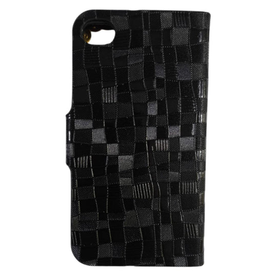 Design Smart Book Cover Case For iPhone 4 /4s Book Stand Wallet (Black)