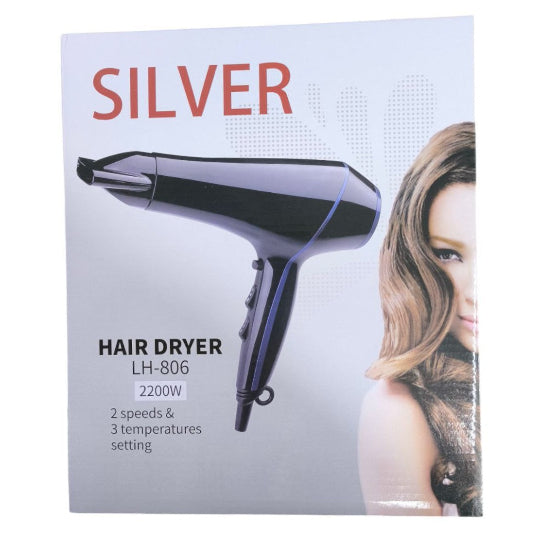 Silver Hair Dryer 2200W LH-806