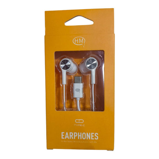 HM Type-c EarPhone In Ear Headphone M75 White