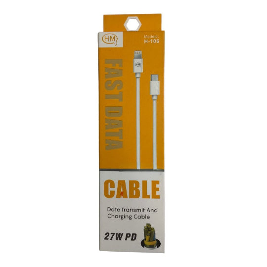 HM 27W Type-C To lightning Super Fast Charge Data Cable 1m H-106
