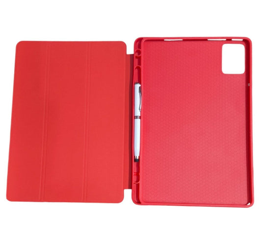 Smart Case Tri-Fold Flip Cover with Pencil Holder for Lenovo Idea Tab 11" 2025 / Lenovo Tab M11 11″ 2024 (Red)