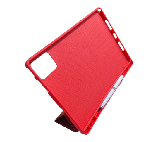 Smart Case Tri-Fold Flip Cover with Pencil Holder for Lenovo Idea Tab 11" 2025 / Lenovo Tab M11 11″ 2024 (Red)
