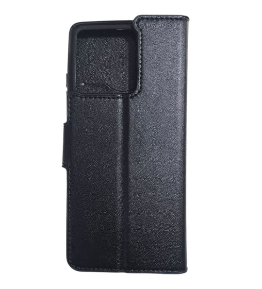 Oba Book Cover Case For Moto Edge 60 Pro 5G Black Book Stand Wallet