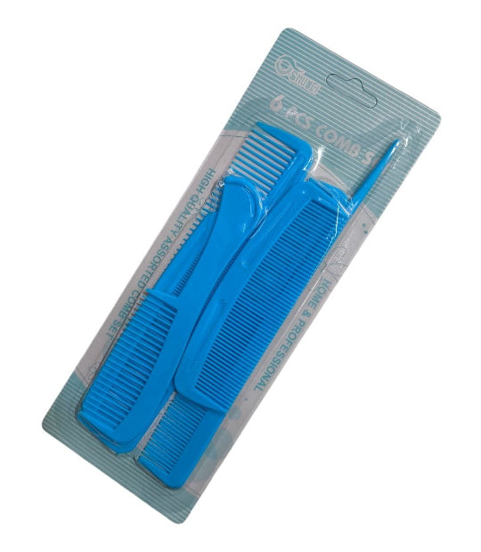 VARIETY PACK COMBS SET 6 IN 1 / HAIR COMBS PROFESSIONAL QUALITY