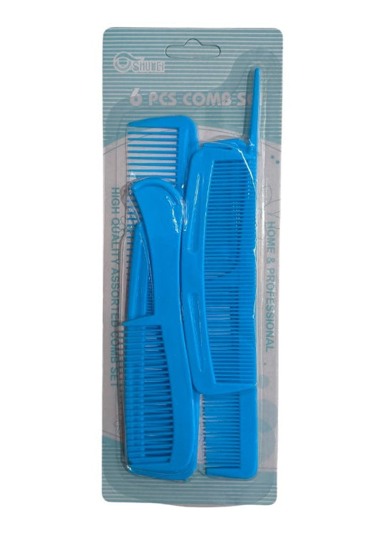 VARIETY PACK COMBS SET 6 IN 1 / HAIR COMBS PROFESSIONAL QUALITY