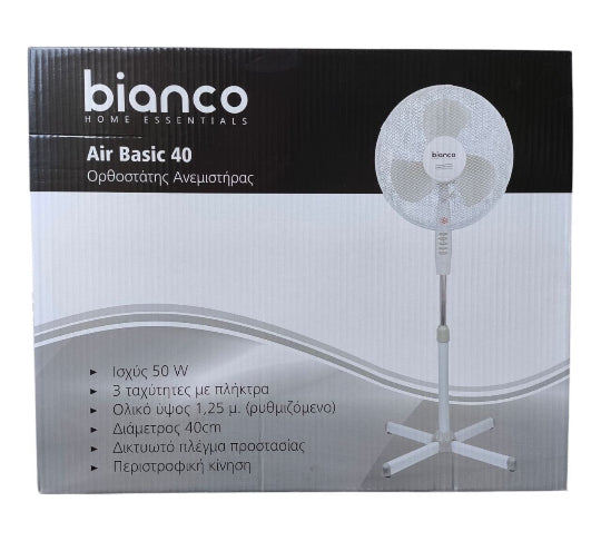 Bianco Air Basic 40 Stand Fan 1.25mx40cm 50W