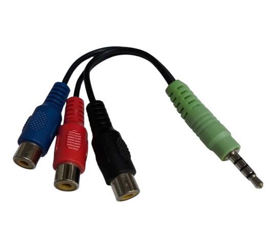 Cable 3 X Converter 3.5mm male to RCA female