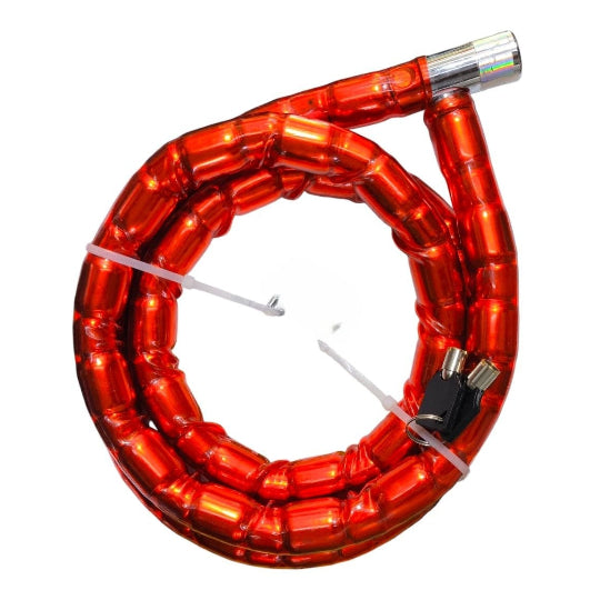 Kihuu Motorcycle & bicycle lock With 2 Keys steel wire 180cm Red
