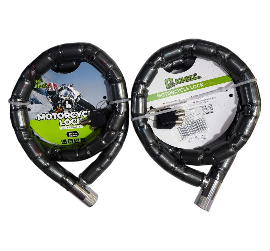 Kihuu Motorcycle & bicycle lock With 2 Keys steel wire 100cm Black