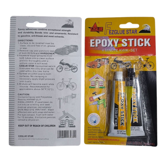 4 Minute Kwik-Set EZGLUE STAR Epoxy Resin AB Glue NET WT.20Z(56.7grams)