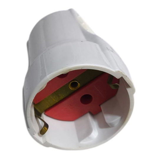 Female Schuko plug 16A 250V white