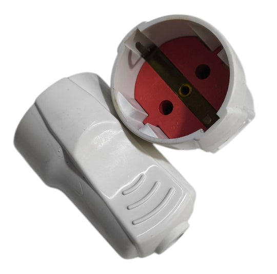 Female Schuko plug 16A 250V white