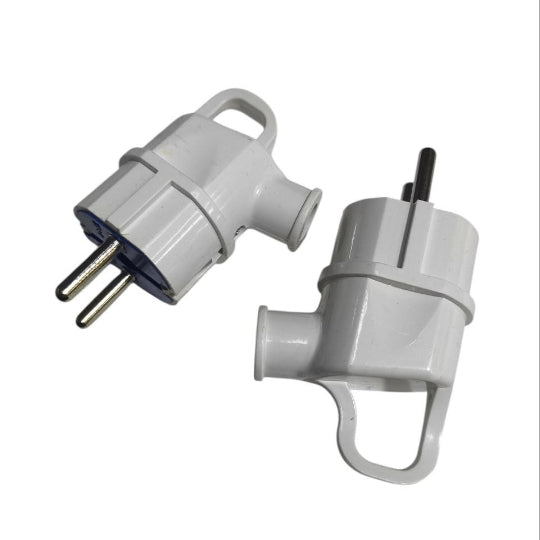Male Schuko plug with Ring 16A 250V white