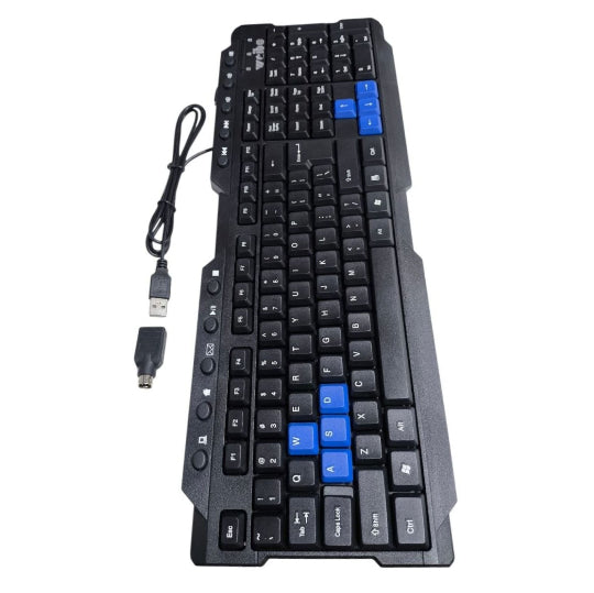 Weibo Waterproof Desktop Keyboard + USB 2.0 A Male to for PS2 Female Adapter-FC-715