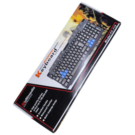 Weibo Waterproof Desktop Keyboard + USB 2.0 A Male to for PS2 Female Adapter-FC-715