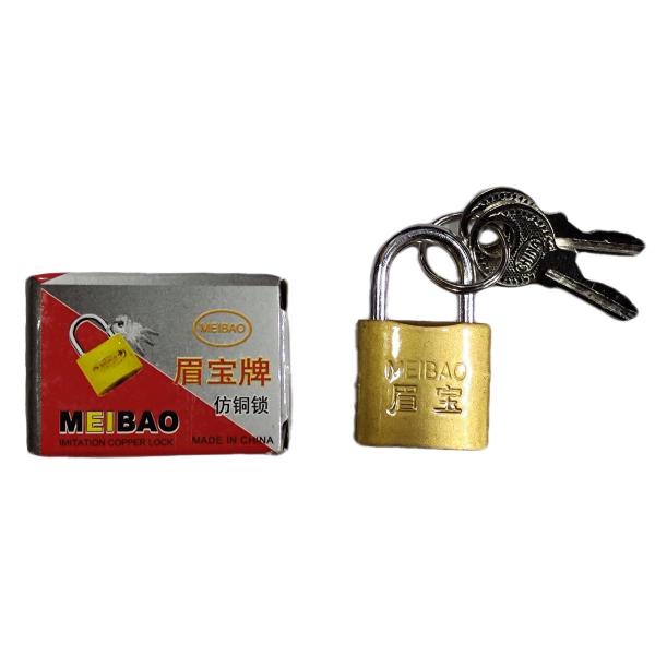 With Key Meibao Padlock (20mm), Main Door Meibao Imitation Copper Lock, 3 Keys