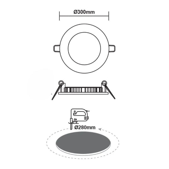 Ant Round Panel Led 24W 4000K 300mm