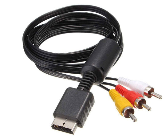 TV RCA To AV Video Cable For Sony PlayStation 1/2/3 (1.8m) (Black)