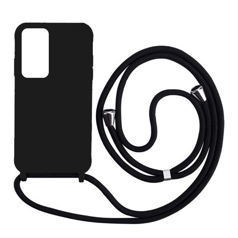 Premium Silicone Case With Cord for Sam A33 5G Black 