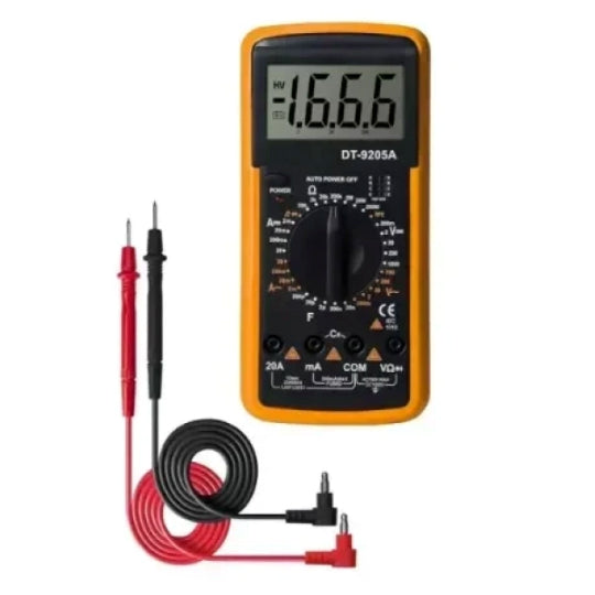 DT9205A Digital Multimeter, Auto Range, LCD Display, AC/DC Voltage Meter,