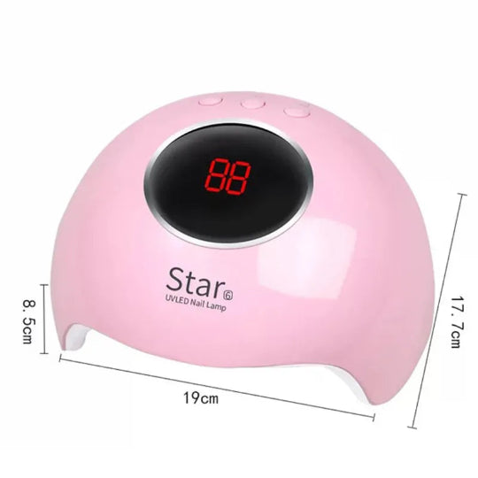 Star 6 Nail Dryer LED UV Lamp For Manicure LCD Display Drying All Gels Polish Nails Art Tools 36W